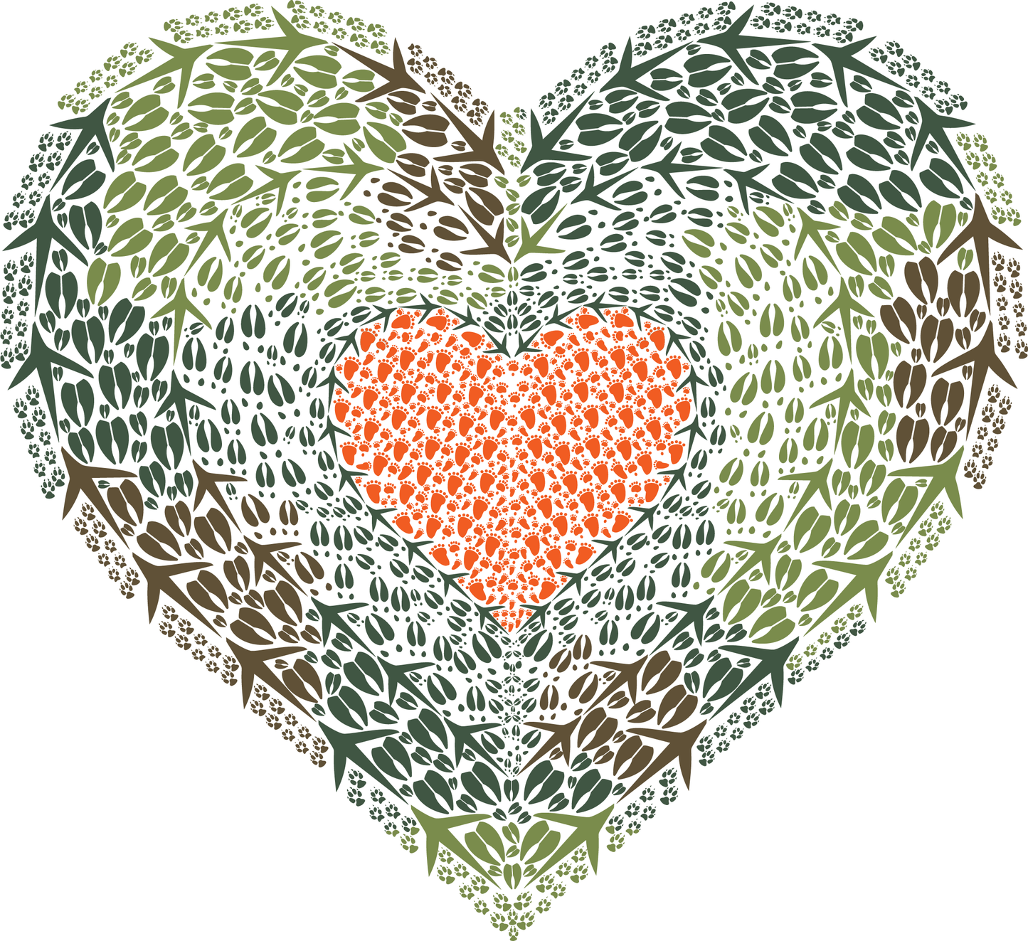 Camo Heart 6 Pack of Notes