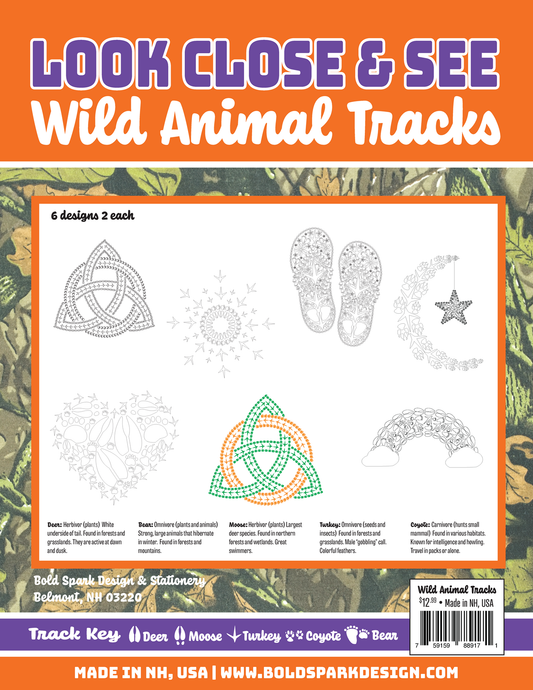 Wild Animal Track Coloring Pages