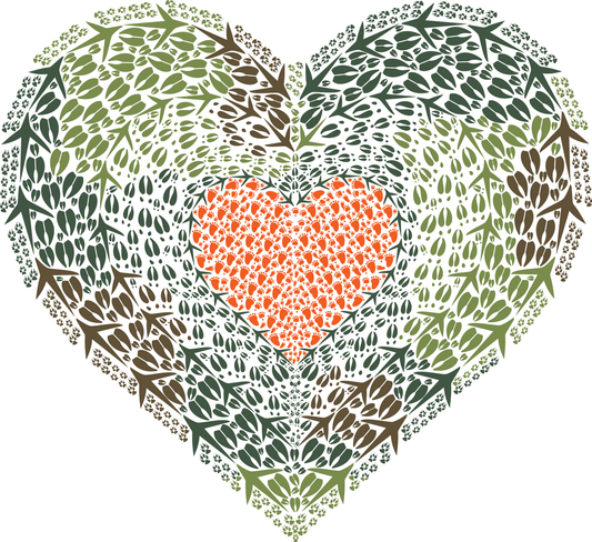 Camo Heart 6 Pack of Notes